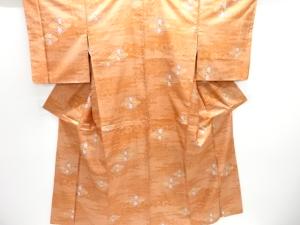 向かい鶴菱模様本場大島紬着物（染）